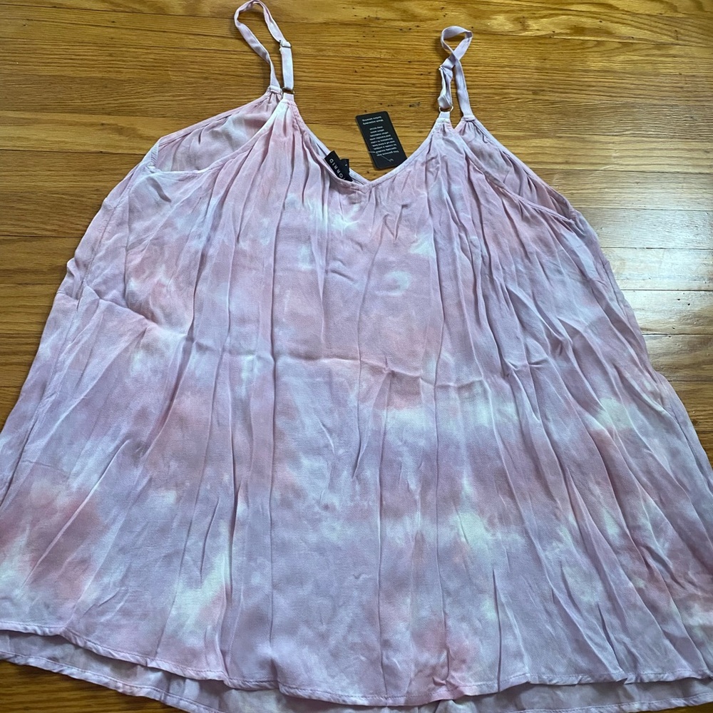 Torrid Pink and White tie dye Camisole tank top women’s sz 1x bew - Picture 10 of 11
